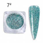 Sclipici Holografic Diamond Shinning Glitter pentru unghii DSG007 - Turcoaz